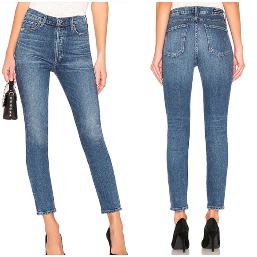 Citizens of Humanity Premium Vtg Olivia High Rise Slim Ankle Button Fly Jeans 30